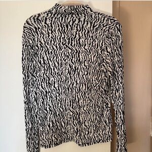 Zebra Print Long Sleeve Top